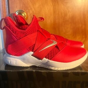 Nike Lebron Soldier 12 XII TB Promo Red/White Mens Size 8 AT3872-603